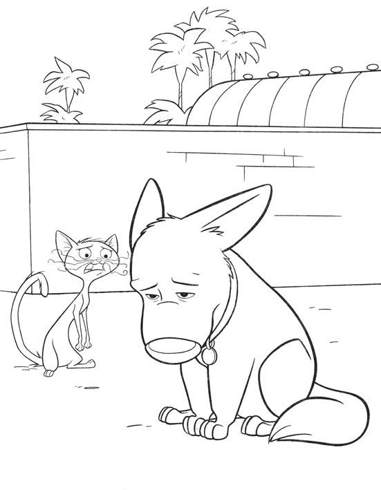 coloriage volt et mitaine sont tristes